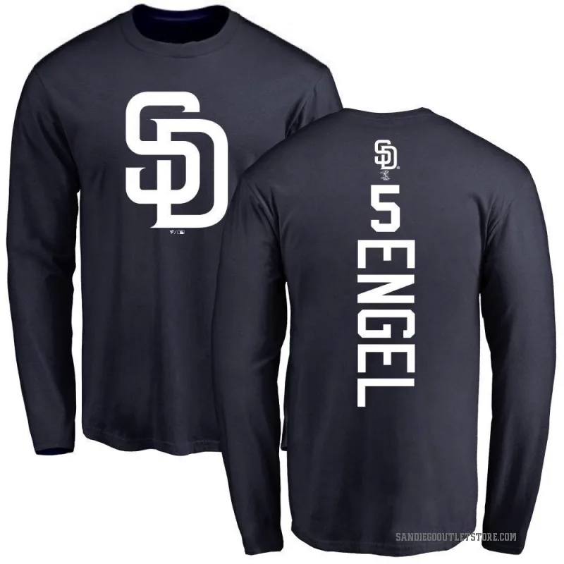 Adam Engel Men's Navy San Diego Padres Backer Long Sleeve T-Shirt -