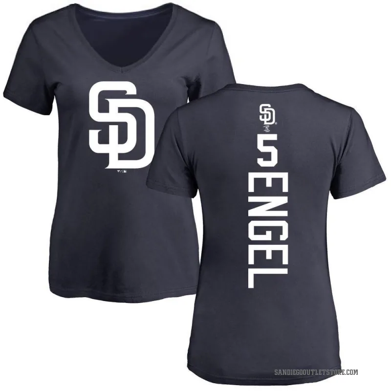 Adam Engel Women's Navy San Diego Padres Backer Slim Fit T-Shirt -