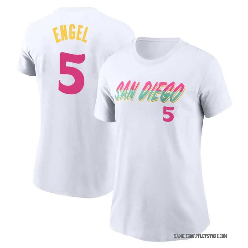 Adam Engel Women's White San Diego Padres 2022 City Connect T-Shirt