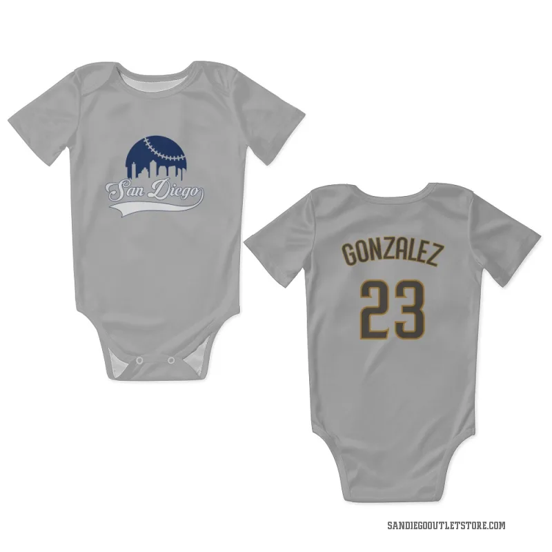 Adrian Gonzalez  White/Brown San Diego Padres  Newborn & Infant Bodysuit