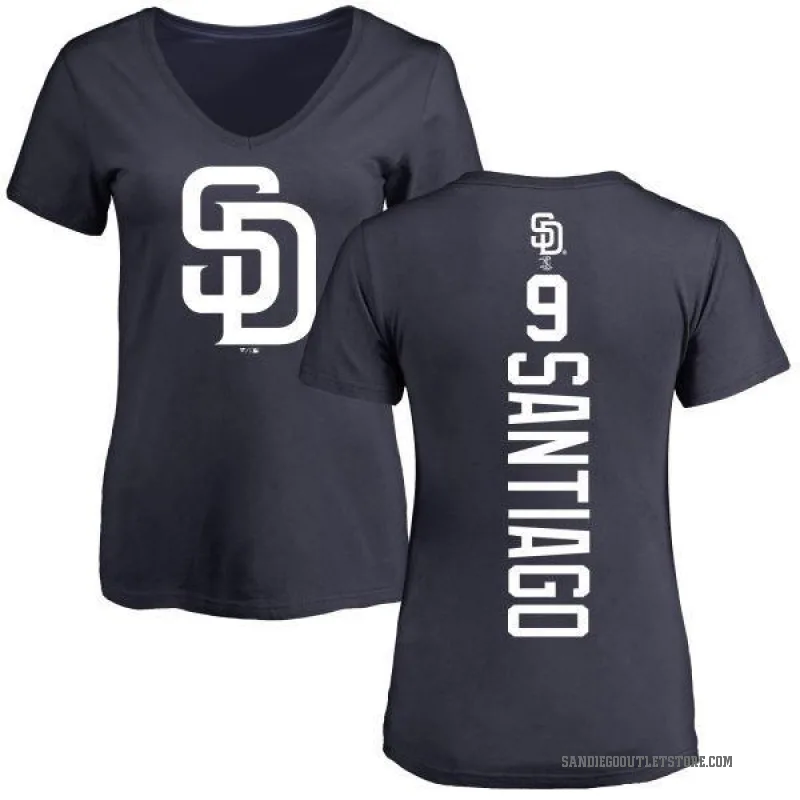 Benito Santiago Women's Navy San Diego Padres Backer Slim Fit T-Shirt -