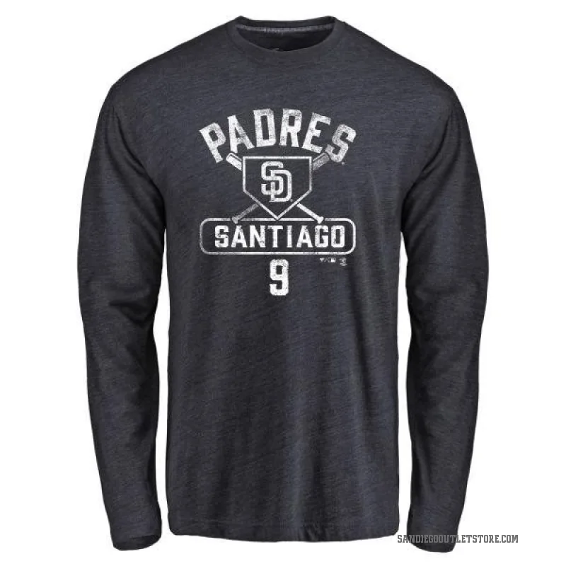 Benito Santiago Youth Navy San Diego Padres Base Runner Long Sleeve T-Shirt -