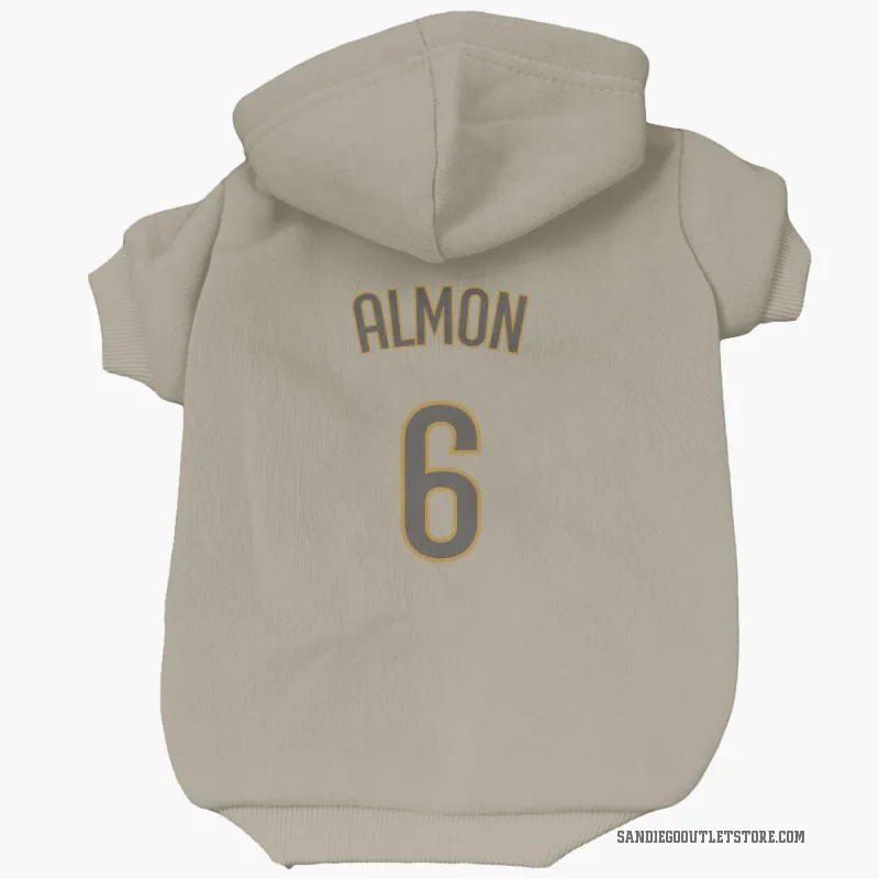 Bill Almon  San Diego Padres   Tan Cat & Dog Pet Hoodie