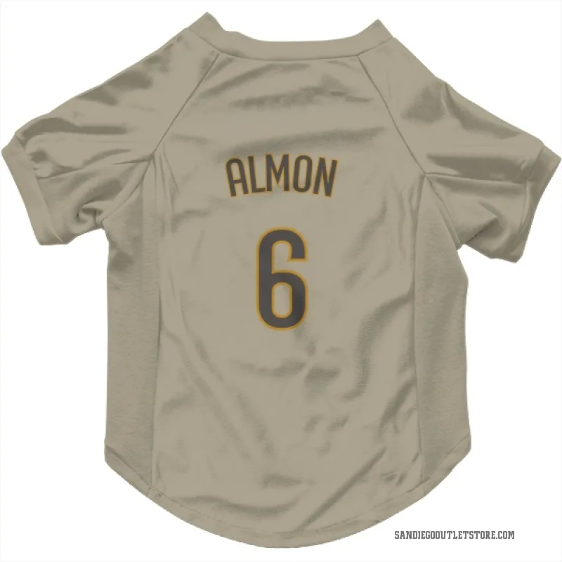 Bill Almon  San Diego Padres   Tan Cat & Dog Pet Jersey