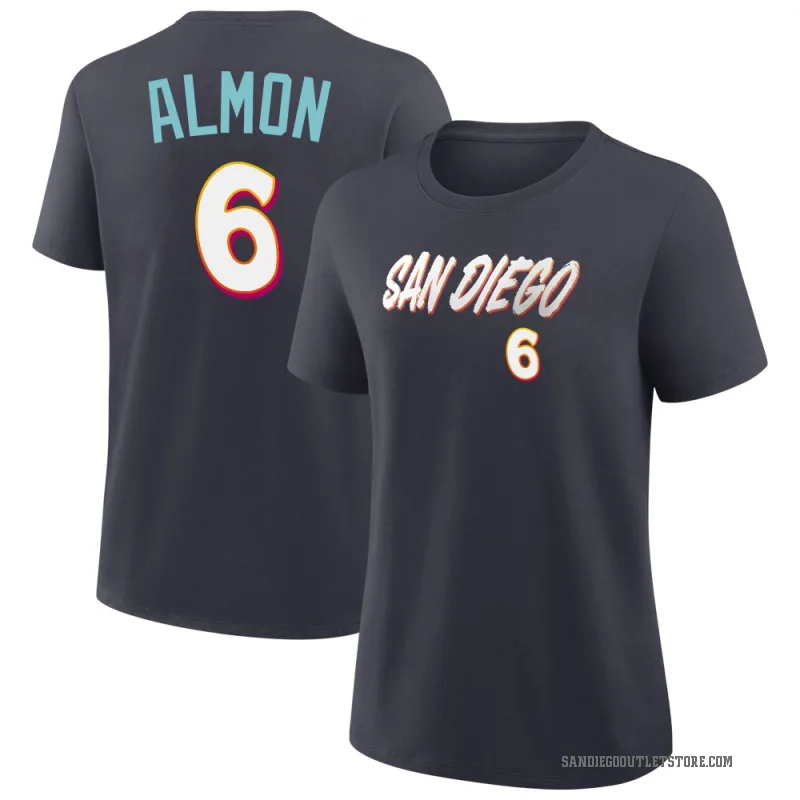 Bill Almon Women's Navy San Diego Padres 2026 City Connect T-Shirt