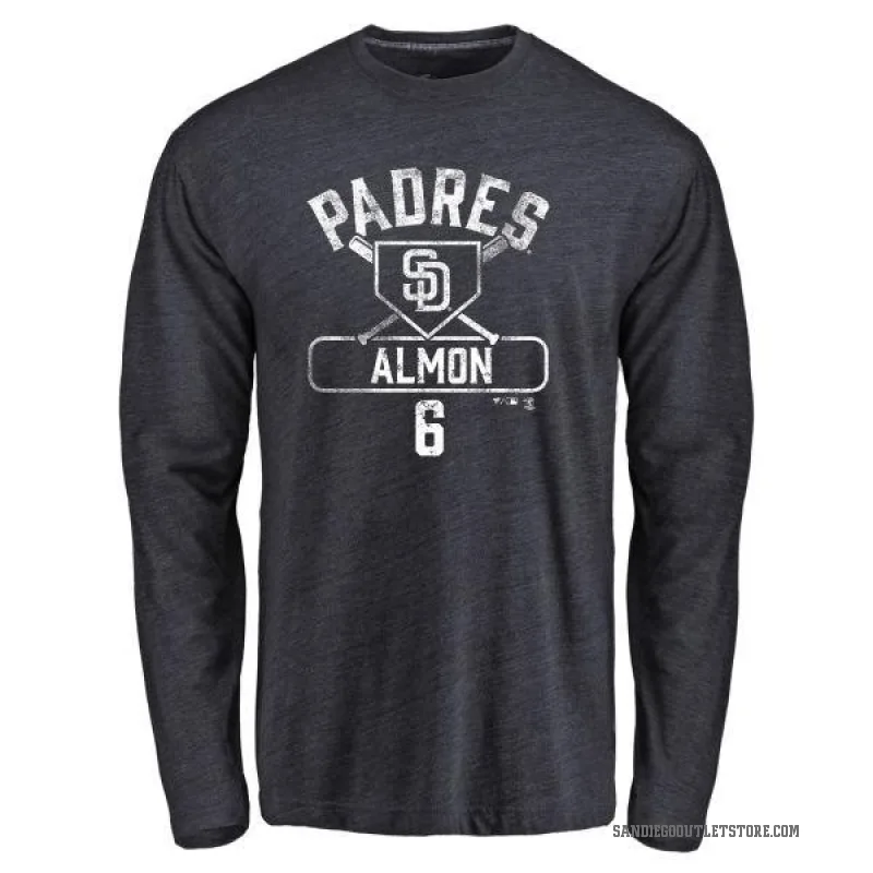 Bill Almon Youth Navy San Diego Padres Base Runner Long Sleeve T-Shirt -