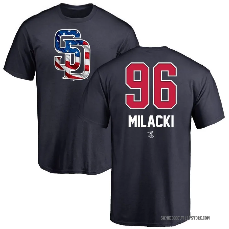 Bobby Milacki Youth Navy San Diego Padres Name and Number Banner Wave T-Shirt -