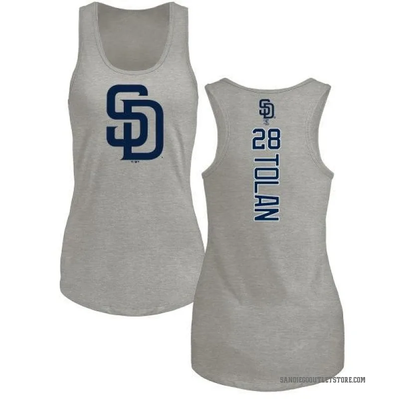 Bobby Tolan Women's Ash San Diego Padres Backer Tank Top -