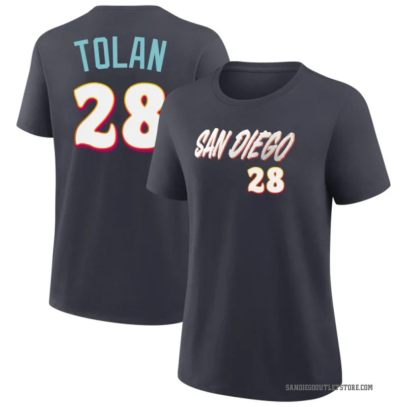 Bobby Tolan Women's Navy San Diego Padres 2026 City Connect T-Shirt