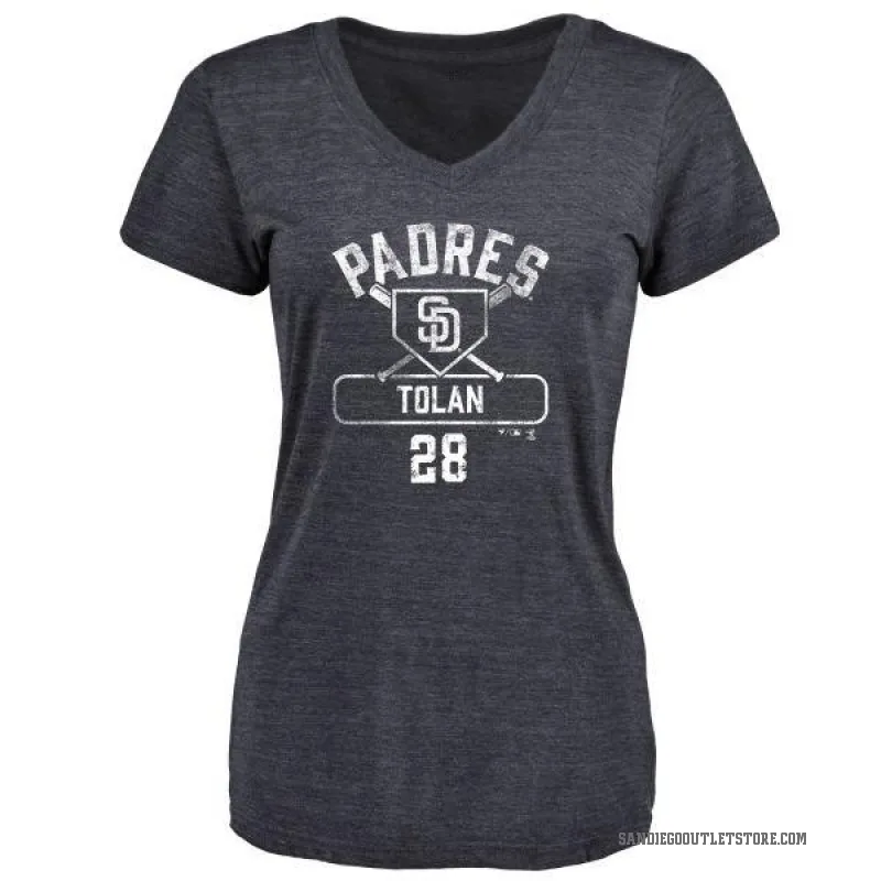 Bobby Tolan Women's Navy San Diego Padres Base Runner T-Shirt -