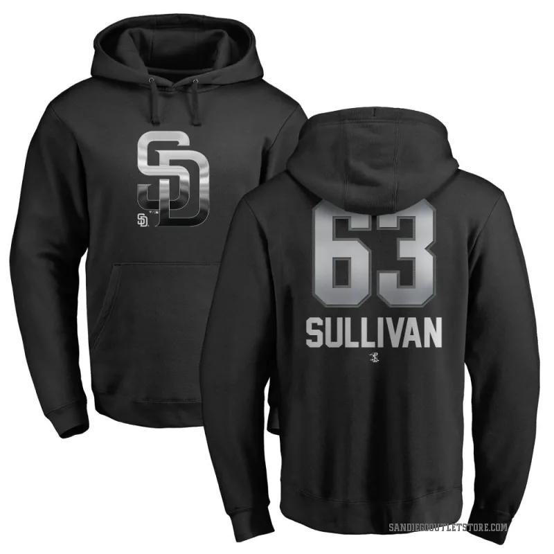 Brett Sullivan Men's Black San Diego Padres Branded Midnight Mascot Pullover Hoodie -