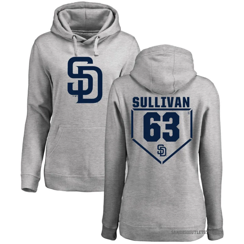 Brett Sullivan Women's Gray San Diego Padres Branded RBI Pullover Hoodie - Heathered