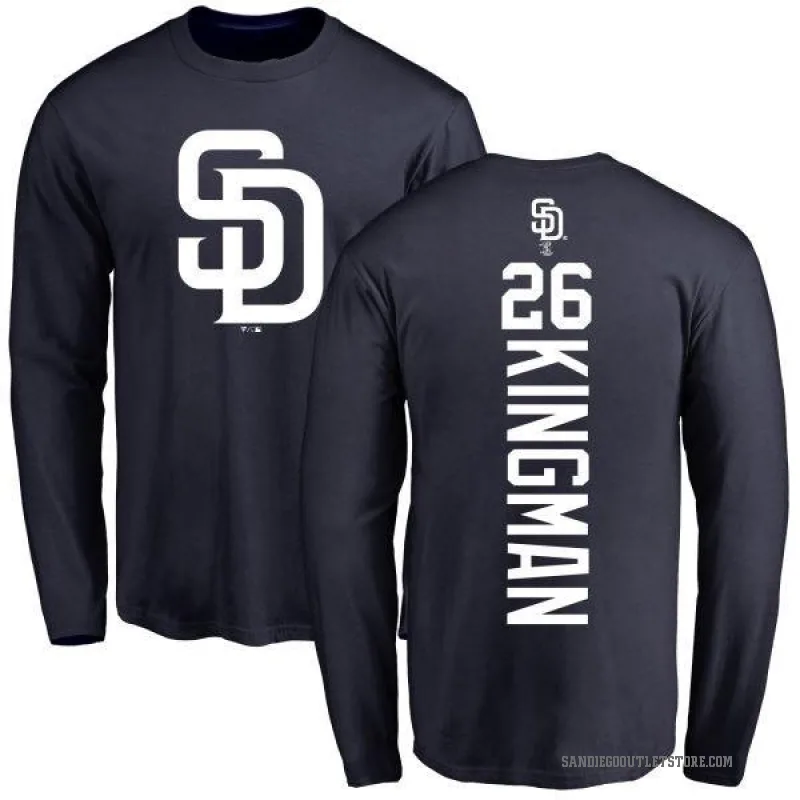 Dave Kingman Men's Navy San Diego Padres Backer Long Sleeve T-Shirt -