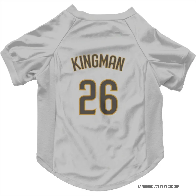 Dave Kingman  White/Brown San Diego Padres  Cat & Dog Pet Jersey