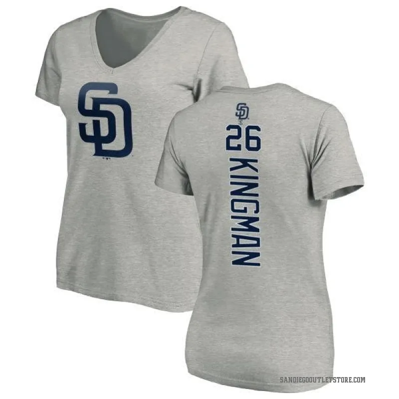 Dave Kingman Women's Ash San Diego Padres Backer Slim Fit T-Shirt -