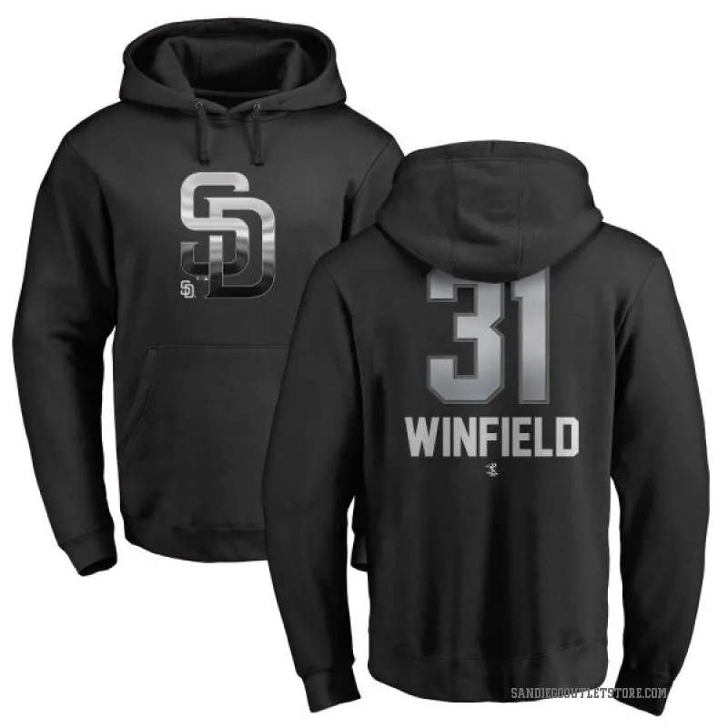 Dave Winfield Men's Black San Diego Padres Branded Midnight Mascot Pullover Hoodie -