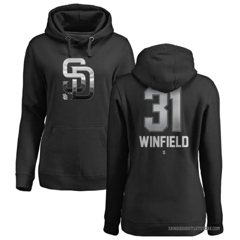 Dave Winfield Women's Black San Diego Padres Branded Midnight Mascot Pullover Hoodie -