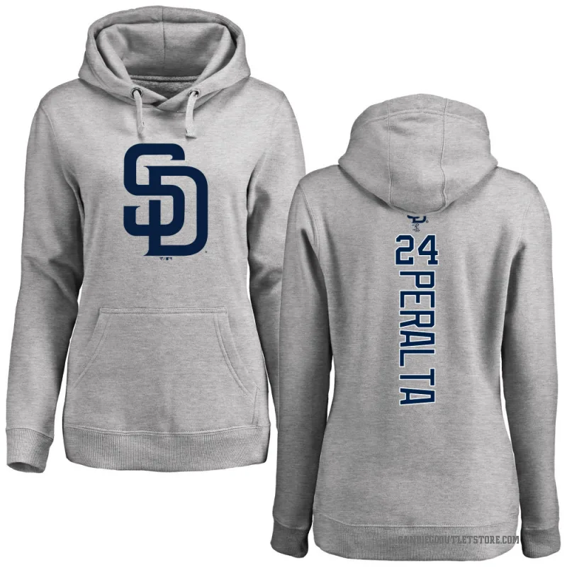David Peralta Women's San Diego Padres Ash Backer Pullover Hoodie