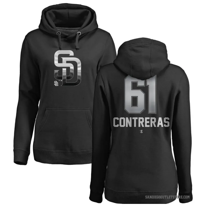 Efrain Contreras Women's Black San Diego Padres Branded Midnight Mascot Pullover Hoodie -