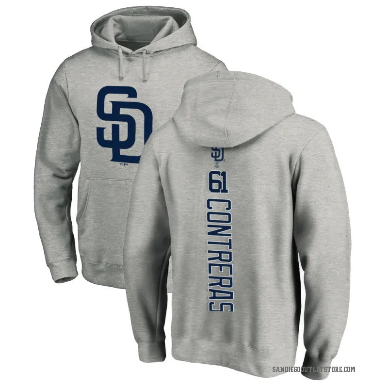 Efrain Contreras Youth San Diego Padres Ash Backer Pullover Hoodie