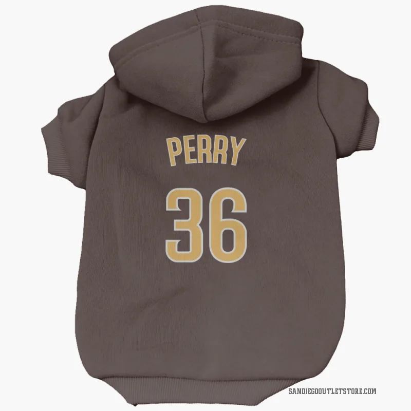 Gaylord Perry  Brown San Diego Padres  Cat & Dog Pet Hoodie