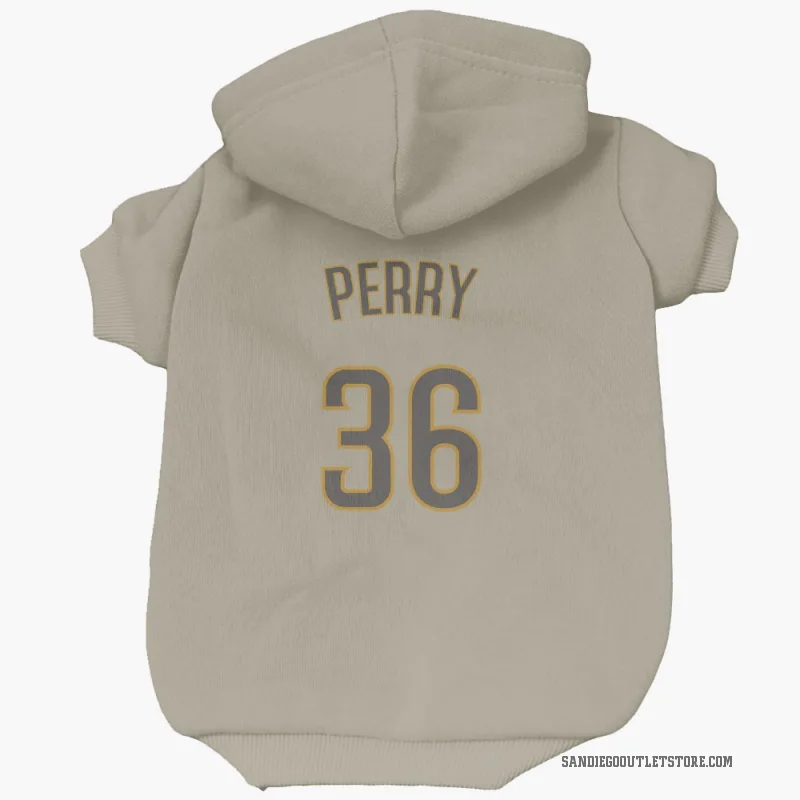 Gaylord Perry  San Diego Padres   Tan Cat & Dog Pet Hoodie