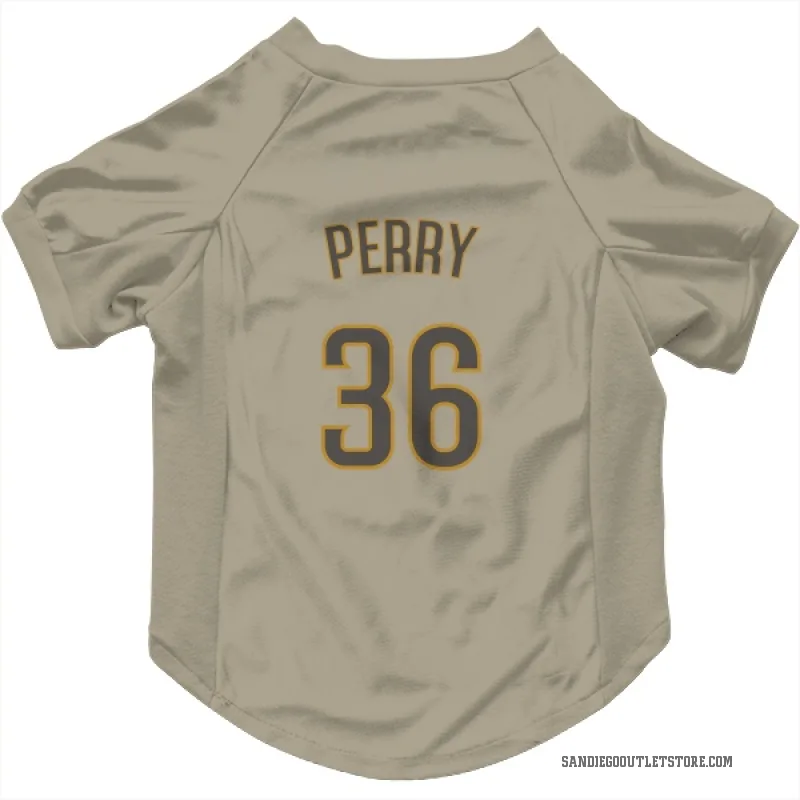 Gaylord Perry  San Diego Padres   Tan Cat & Dog Pet Jersey