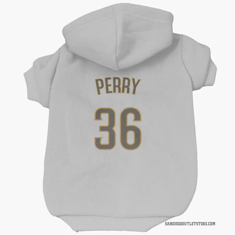 Gaylord Perry  White/Brown San Diego Padres  Cat & Dog Pet Hoodie