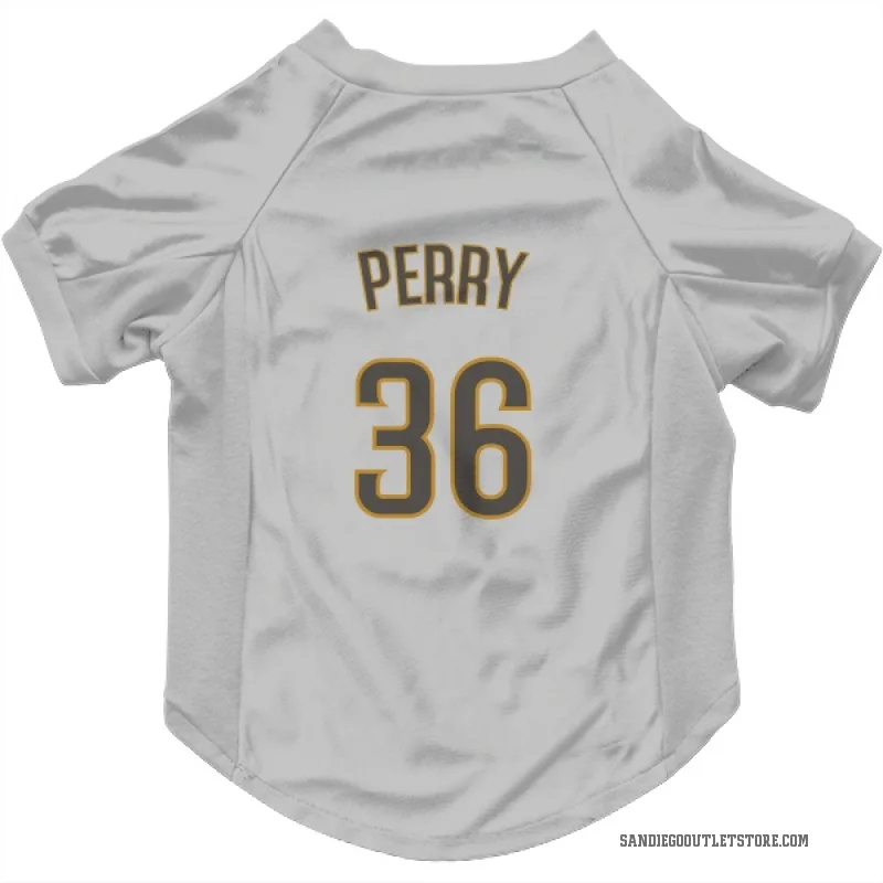 Gaylord Perry  White/Brown San Diego Padres  Cat & Dog Pet Jersey