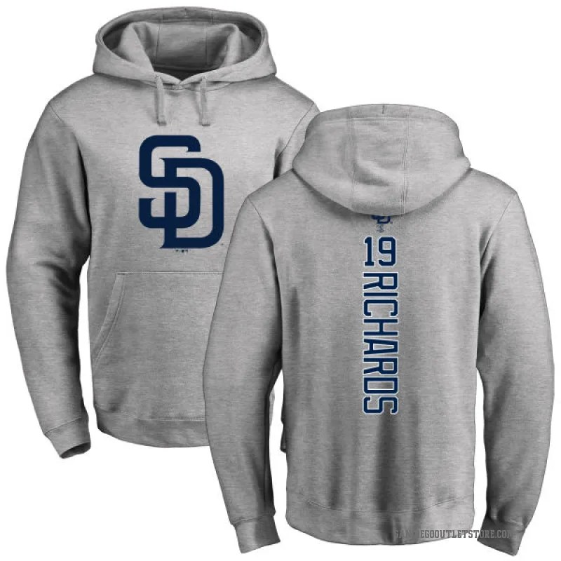 Gene Richards Men's San Diego Padres Ash Backer Pullover Hoodie
