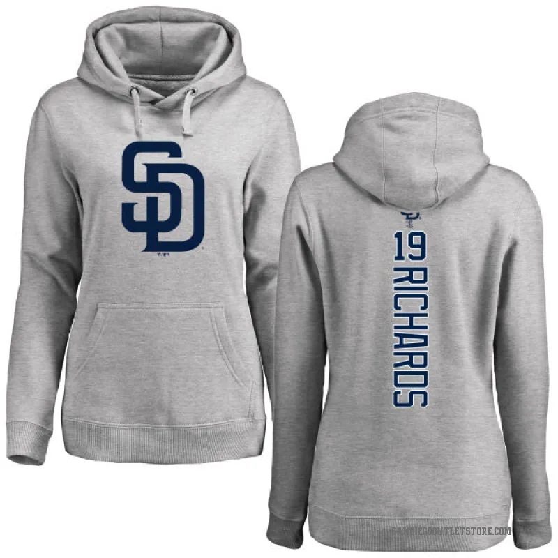Gene Richards Women's San Diego Padres Ash Backer Pullover Hoodie