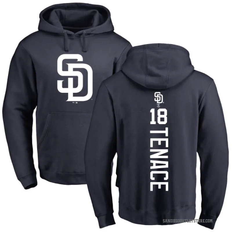 Gene Tenace Men's Navy San Diego Padres Backer Pullover Hoodie