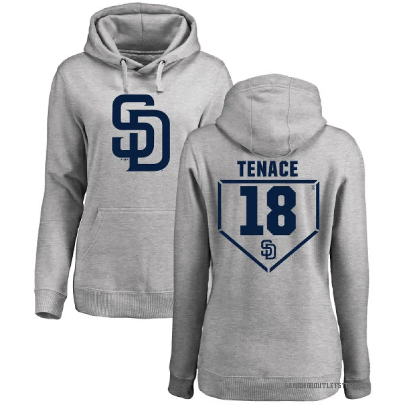 Gene Tenace Women's Gray San Diego Padres Branded RBI Pullover Hoodie - Heathered