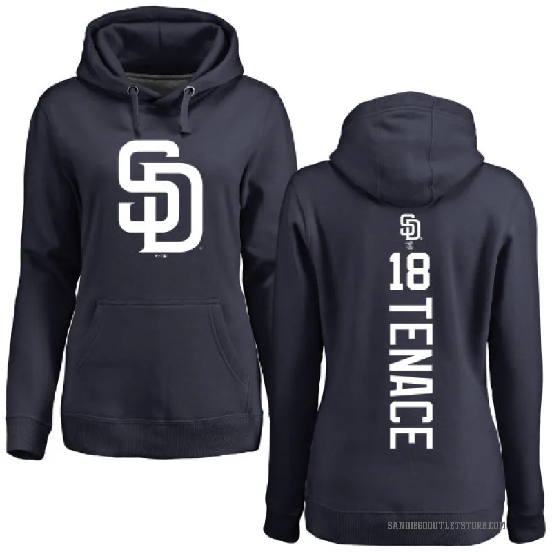 Gene Tenace Women's Navy San Diego Padres Backer Pullover Hoodie