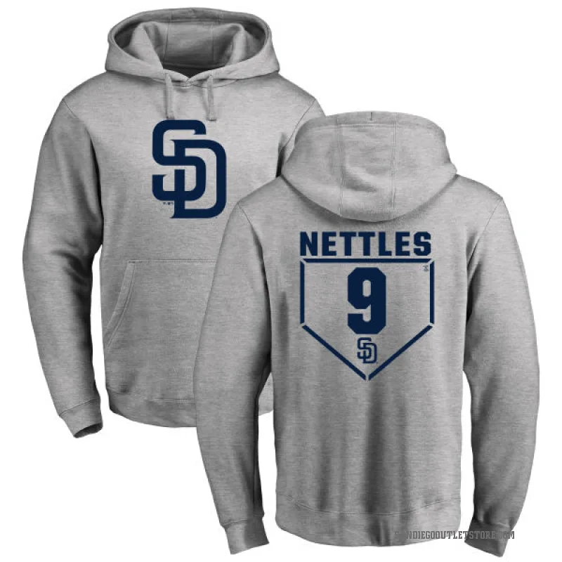 Graig Nettles Men's Gray San Diego Padres Branded RBI Pullover Hoodie - Heathered