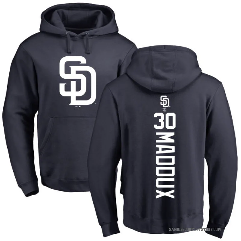 Greg Maddux Men's Navy San Diego Padres Backer Pullover Hoodie