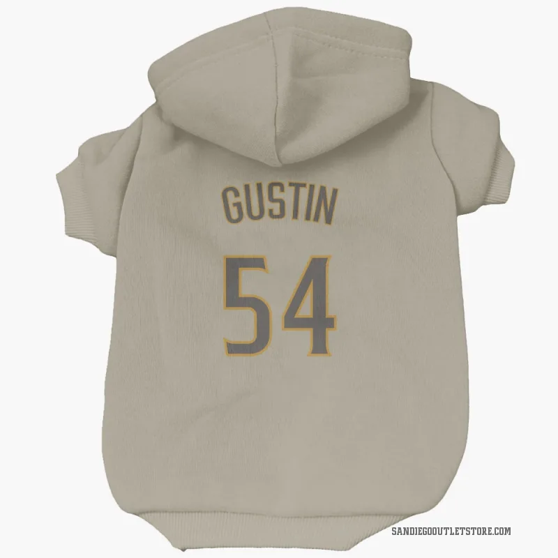 Harry Gustin  San Diego Padres   Tan Cat & Dog Pet Hoodie