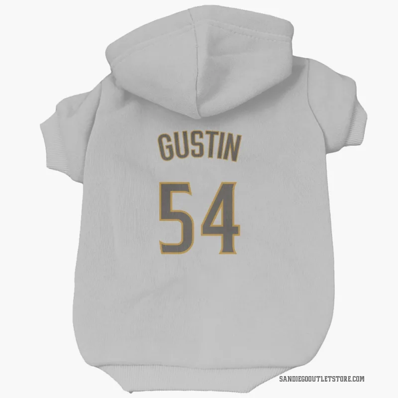 Harry Gustin  White/Brown San Diego Padres  Cat & Dog Pet Hoodie