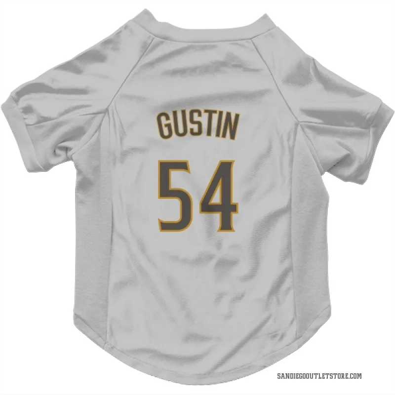 Harry Gustin  White/Brown San Diego Padres  Cat & Dog Pet Jersey