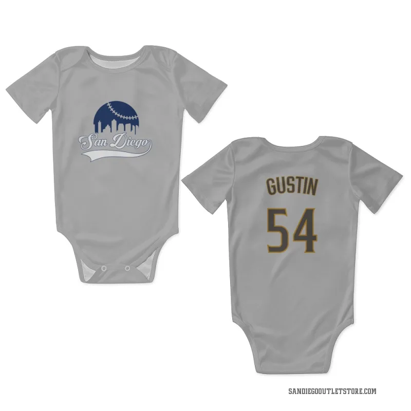Harry Gustin  White/Brown San Diego Padres  Newborn & Infant Bodysuit