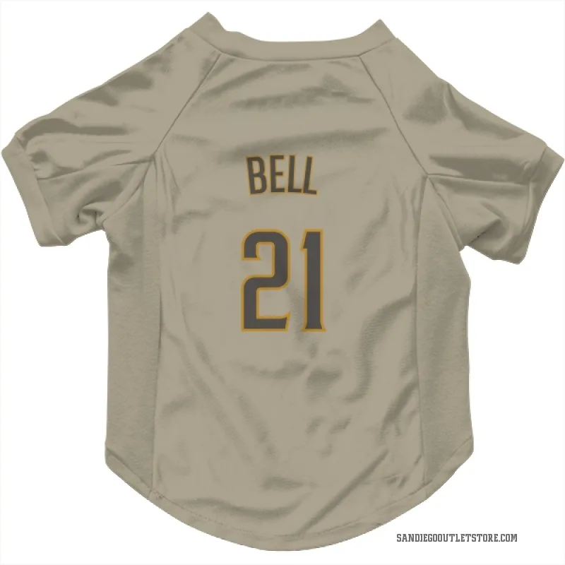 Heath Bell  San Diego Padres   Tan Cat & Dog Pet Jersey