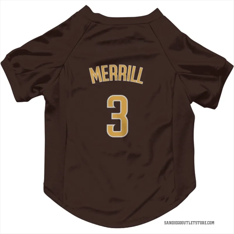 Jackson Merrill  Brown San Diego Padres  Cat & Dog Pet Jersey