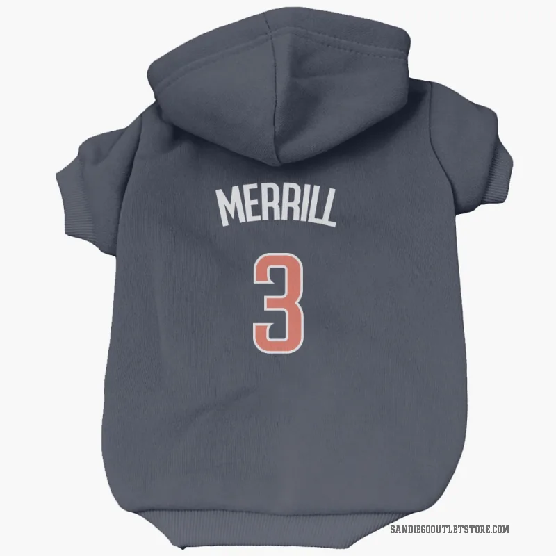 Jackson Merrill  Navy San Diego Padres  Cat & Dog Pet Hoodie