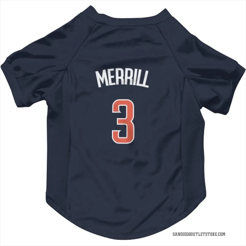 Jackson Merrill  Navy San Diego Padres  Cat & Dog Pet Jersey