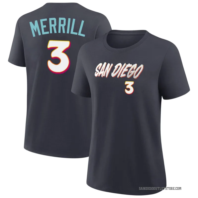 Jackson Merrill Women's Navy San Diego Padres 2026 City Connect T-Shirt