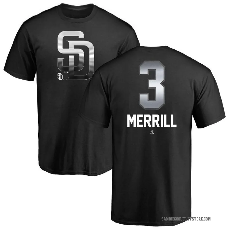 Jackson Merrill Youth Black San Diego Padres Midnight Mascot T-Shirt -