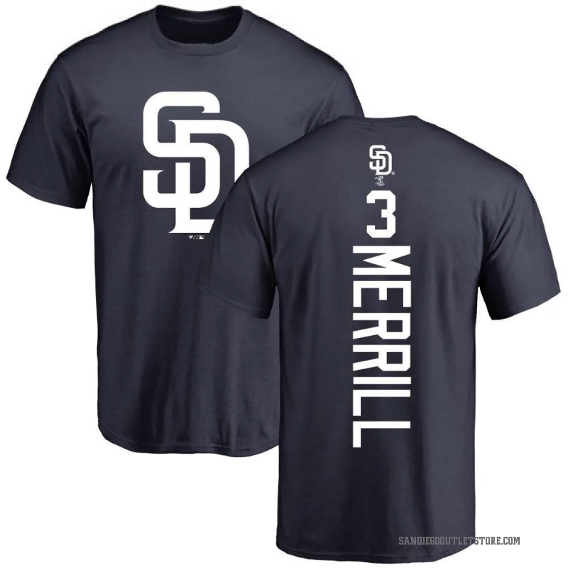 Jackson Merrill Youth Navy San Diego Padres Backer T-Shirt -