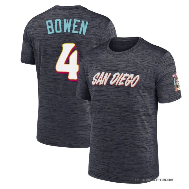Jase Bowen Men's San Diego Padres Obsidian 2026 City Connect Game Day Velocity T-Shirt
