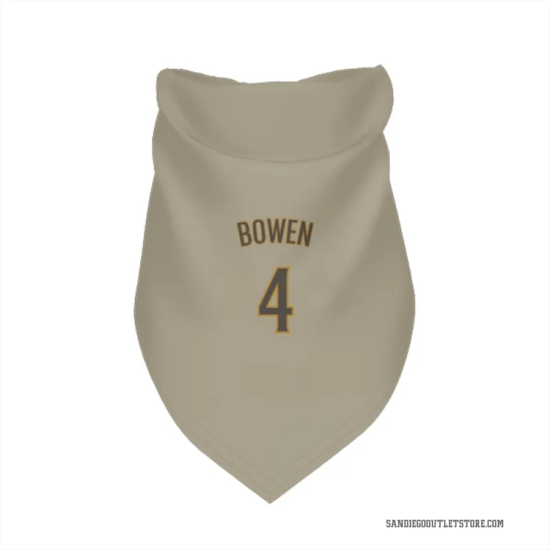 Jase Bowen  San Diego Padres   Tan Cat & Dog Pet Bandana