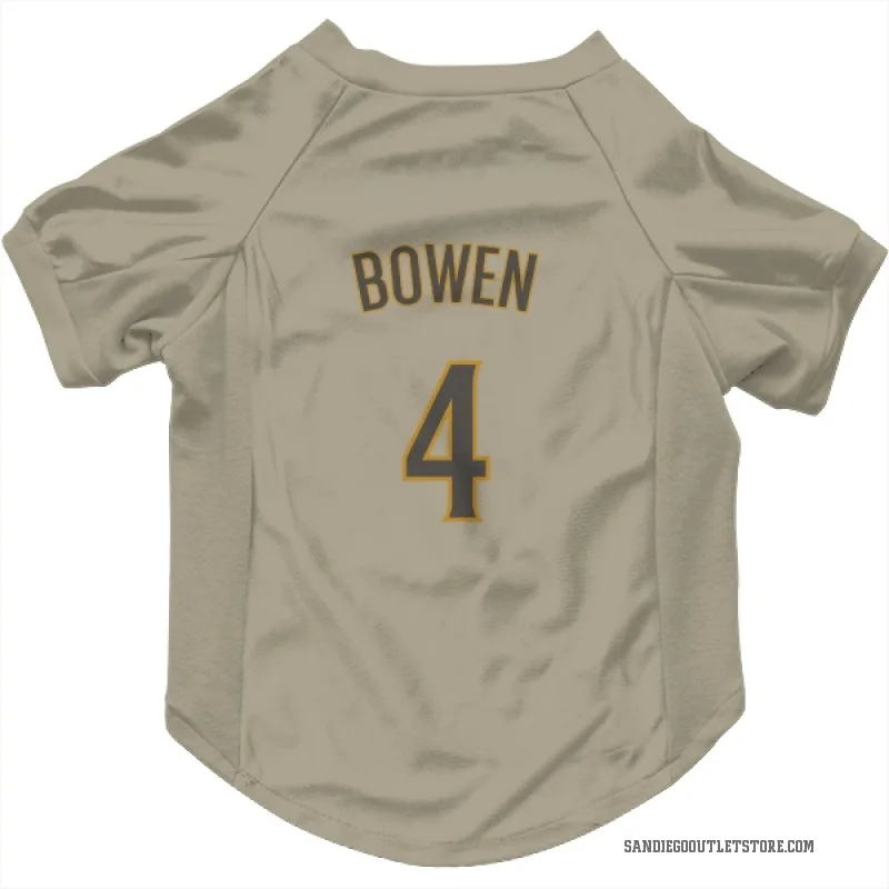 Jase Bowen  San Diego Padres   Tan Cat & Dog Pet Jersey